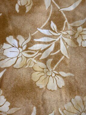 Floral Yellow Cotton Fabric 14" x 38" Material Quilting Crafts